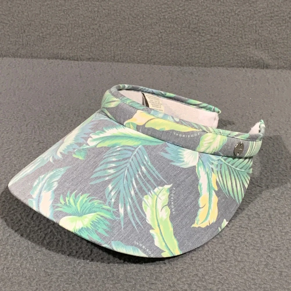 Kooringal‎ Womens Tropical Palm Leaf Sun Visor Blue Green OSFM Travel Coastal